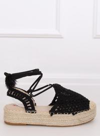 Crne ažurne espadrile YQ233 Black II Quality crna 1