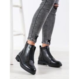 Sergio Leone Udobne čizme s gumicom crno 2