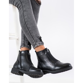 Sergio Leone Udobne čizme s gumicom crno 1