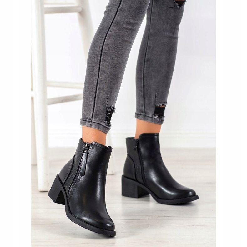 Small Swan Klasične čizme s patentnim zatvaračem crno 1