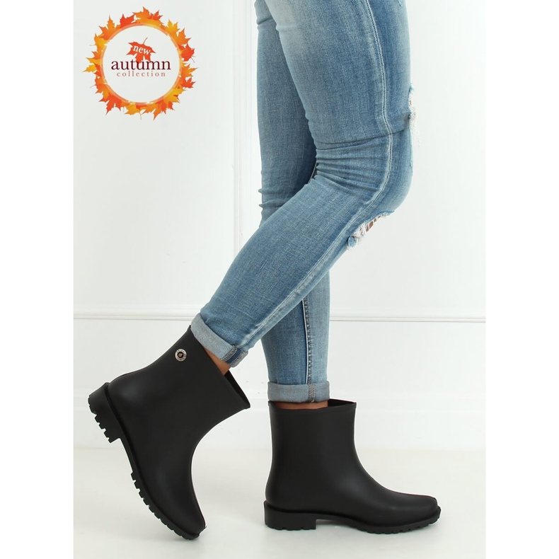 Crna DC11 Crne mat ženske galoše 1