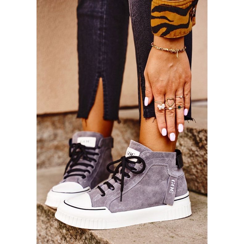 Ženske sportske kožne cipele GOE Grey GG2N3079 smeđa 1