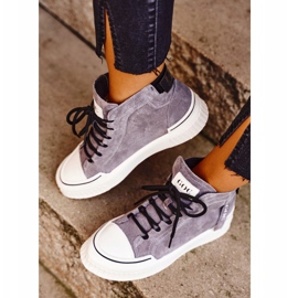 Ženske sportske kožne cipele GOE Grey GG2N3079 smeđa 2