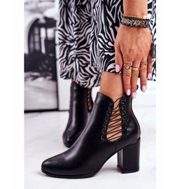 Vinceza Ženske čizme na petu navlače se s gumama crne boje Vibo crno 2