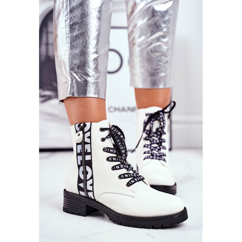 Vinceza Ženske čizme White Verso bijela crna 2