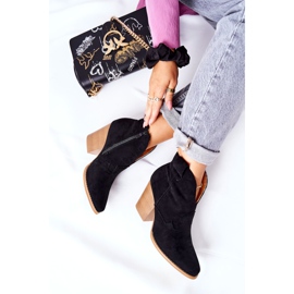 MSMG Ženske čizme na petu Black Meronet crno 1