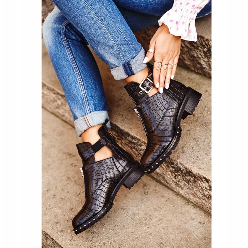 Crne ženske čizme s izrezima Black Hampton crna 1