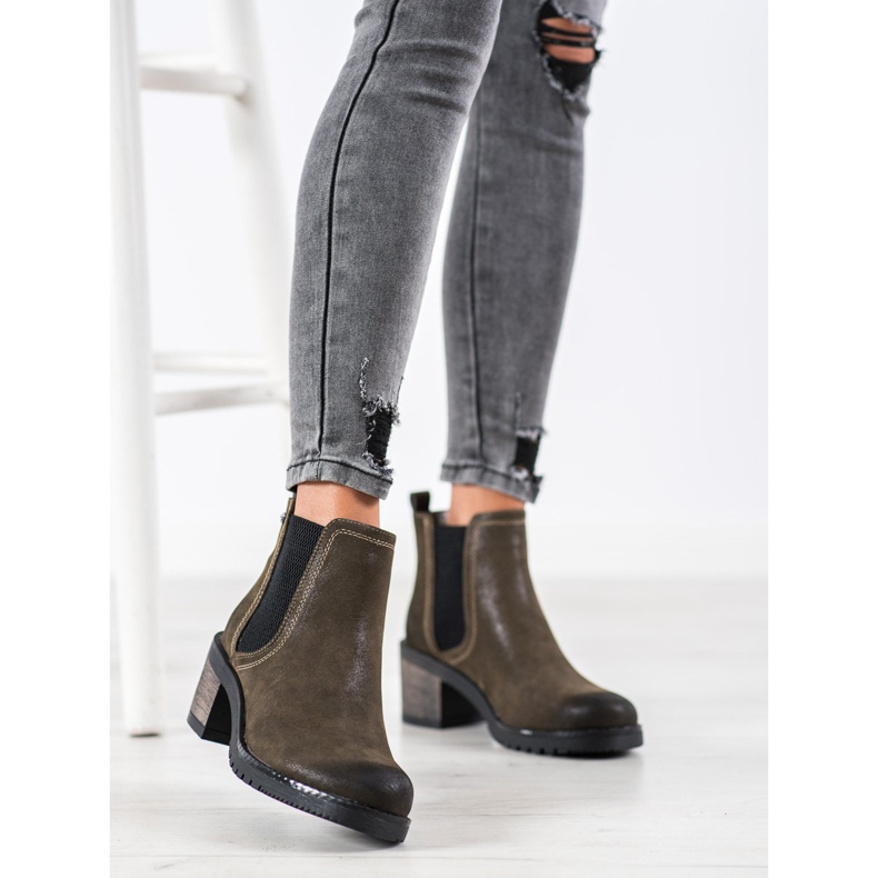 Sergio Leone Elegantne čizme Chelsea zelena 2