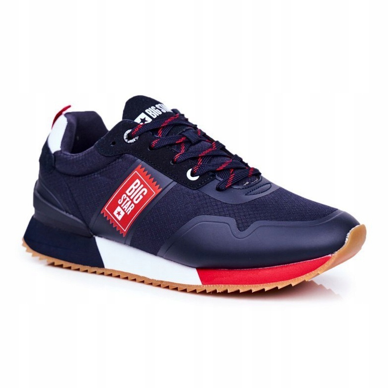 Muške sportske cipele Big Star Navy Blue GG174182 crvena tamnoplava 1