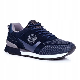 Muške sportske cipele Tenisice Big Star Navy Blue GG174547 tamnoplava plava siva 1