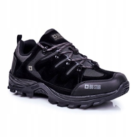 Muške cipele za treking Big Star Outdoor Black GG174282 crna siva 1