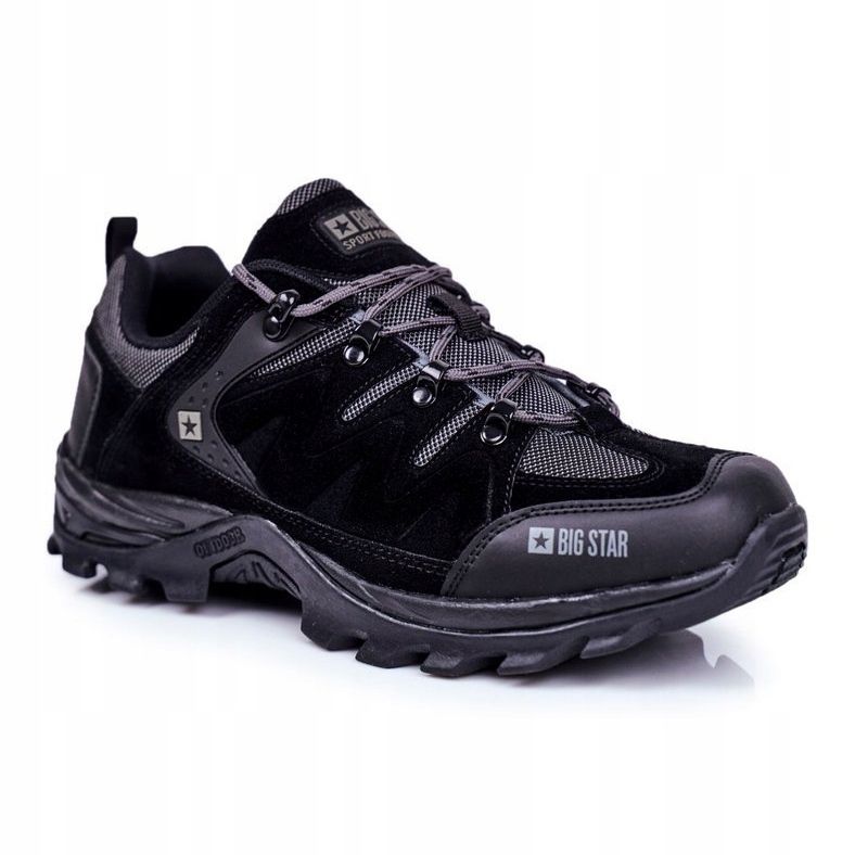 Muške cipele za treking Big Star Outdoor Black GG174282 crna siva 1