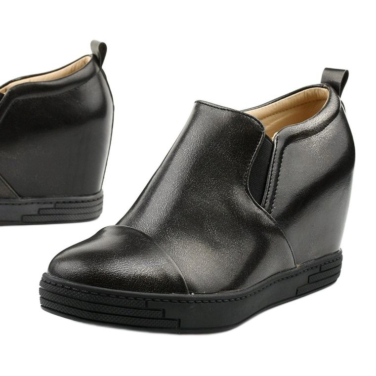 Crne čizme na klin TL-12 crno 1