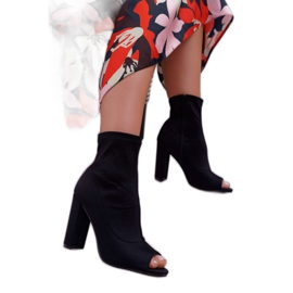 SEA Ženske čizme na visokoj peti Lycra otvoreni prsti Prvo crna 1