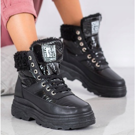 Bella Paris Tenisice s ovčjom kožom crno 1