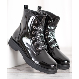 VINCEZA lakirani radnici crno 1