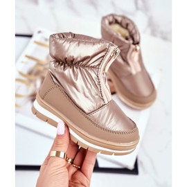 WEESTEP Dječje vunene čizme s toplim snijegom Golden Bubbles zlatni 2