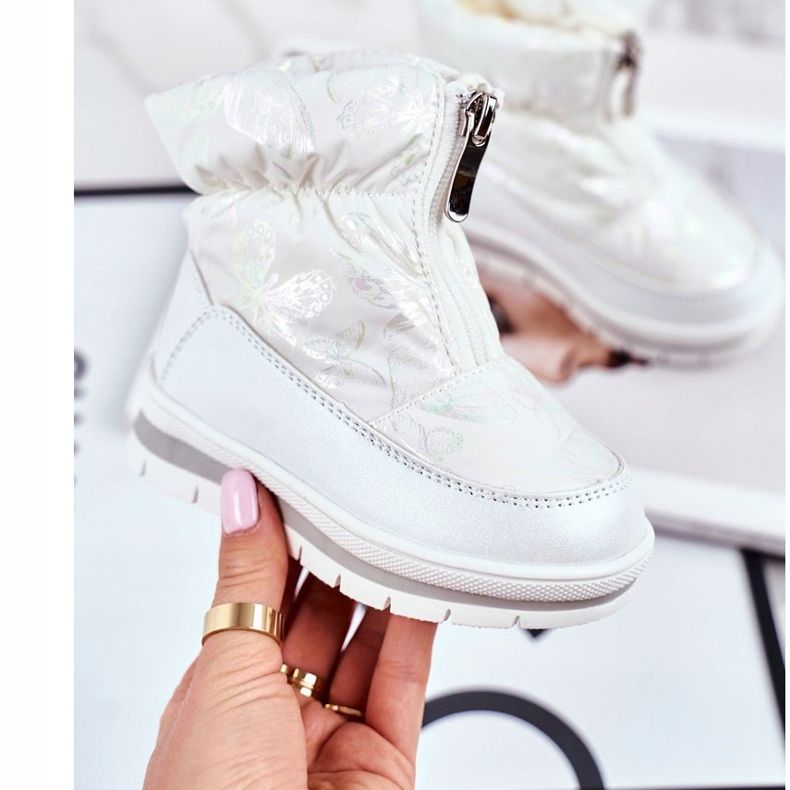 WEESTEP Dječje vunene čizme s toplim snijegom Bijeli mjehurići bijela 2