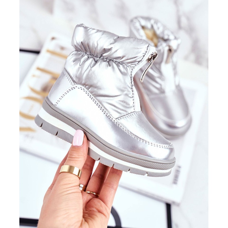 WEESTEP Dječje vunene čizme s toplim snijegom Srebrni mjehurići srebro 2