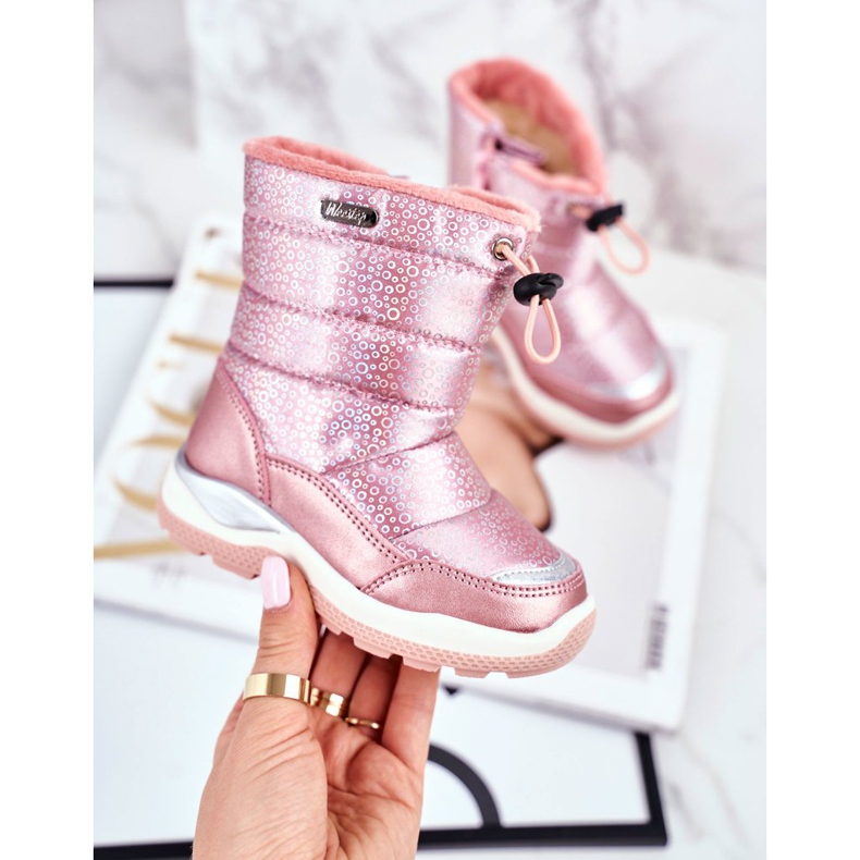 WEESTEP Dječje čizme za snijeg zagrijane vunenim ružičastim felinijem ružičasta 2