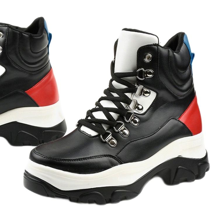 Crne tenisice šarene Neamelira bijela crno crvena 1