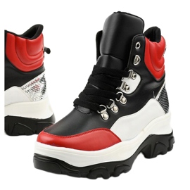 Crvene Neamelira šarene tenisice crna crvena 1