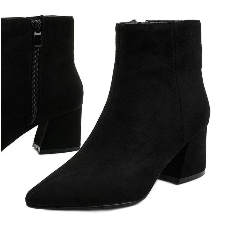 Crne čizme na stupu od ekološkog antilopa Coradise crna 1