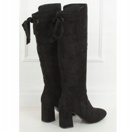 Crne čizme s visokim potpeticama J19-65 Crne crna 1