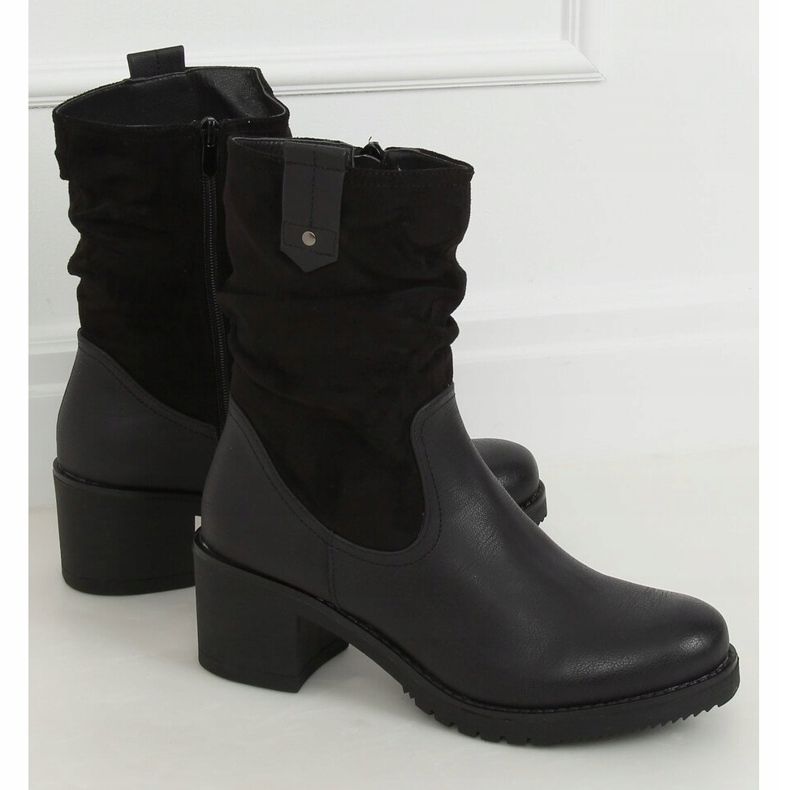 Crne čizme s visokim potpeticama J19-51 Crne crna 1