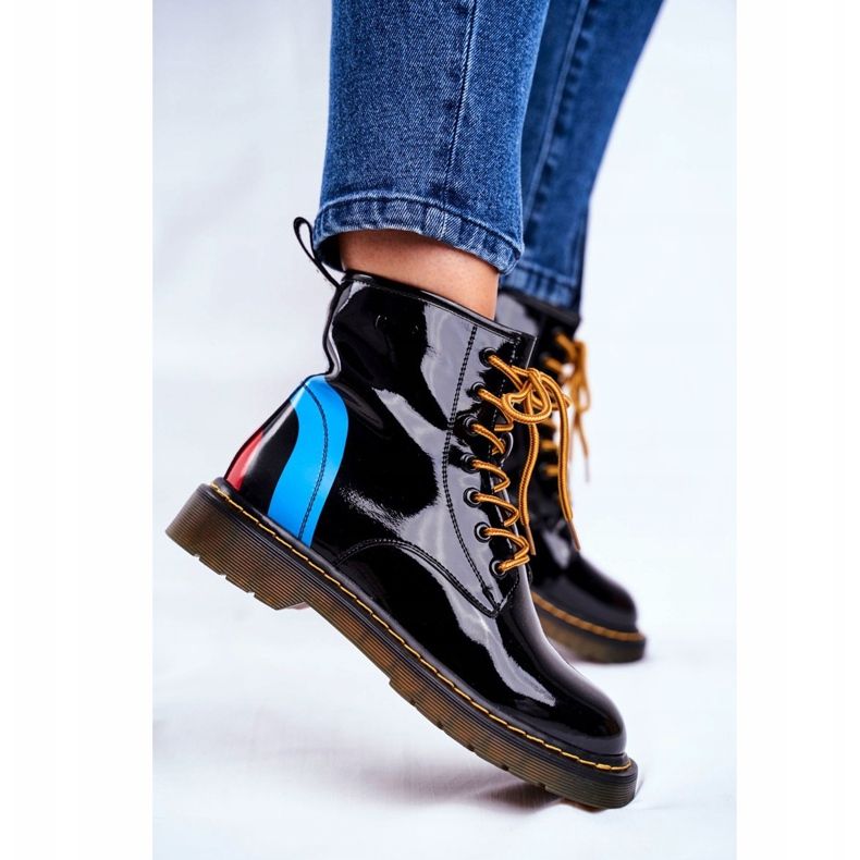 Ženske čizme Trappers Glany Goe Leather Black GG2N3056 crna 2