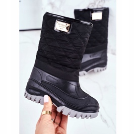 Apawwa Dječje snježne čizme izolirane krznom Black Mussi crna 2