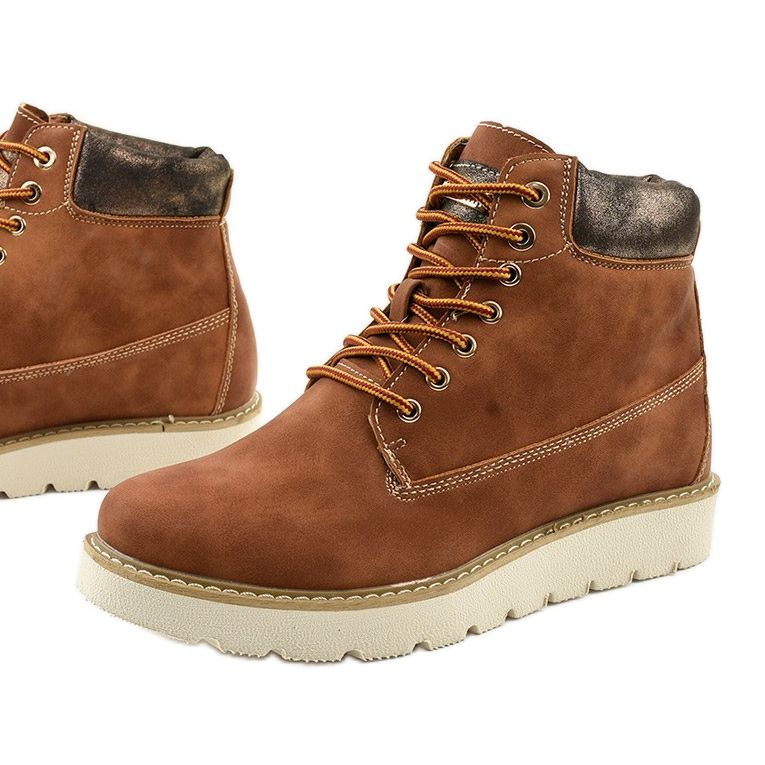 Haireino čipkaste čizme s čipkom smeđa 1