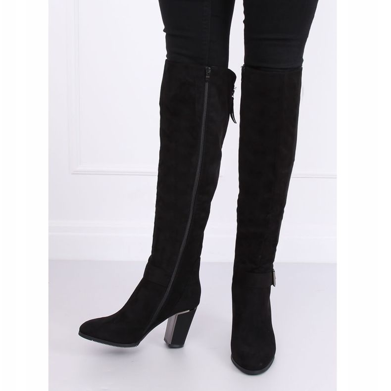 Crna visoka potpetica 1105-GG Crna crno 1