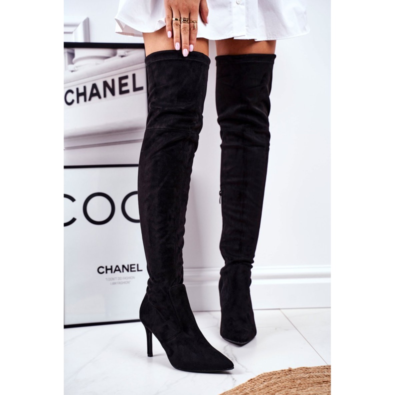 S.Barski Ženske čizme na antilop cipele crne Huanto crno 1