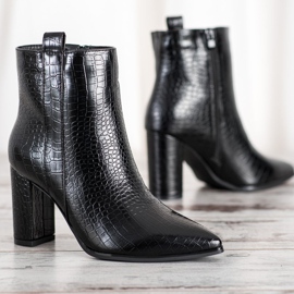 Seastar Elegantne čizme s uzorkom crno 2