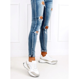 Bijele i sive sportske cipele LA87P Grey bijela siva 1