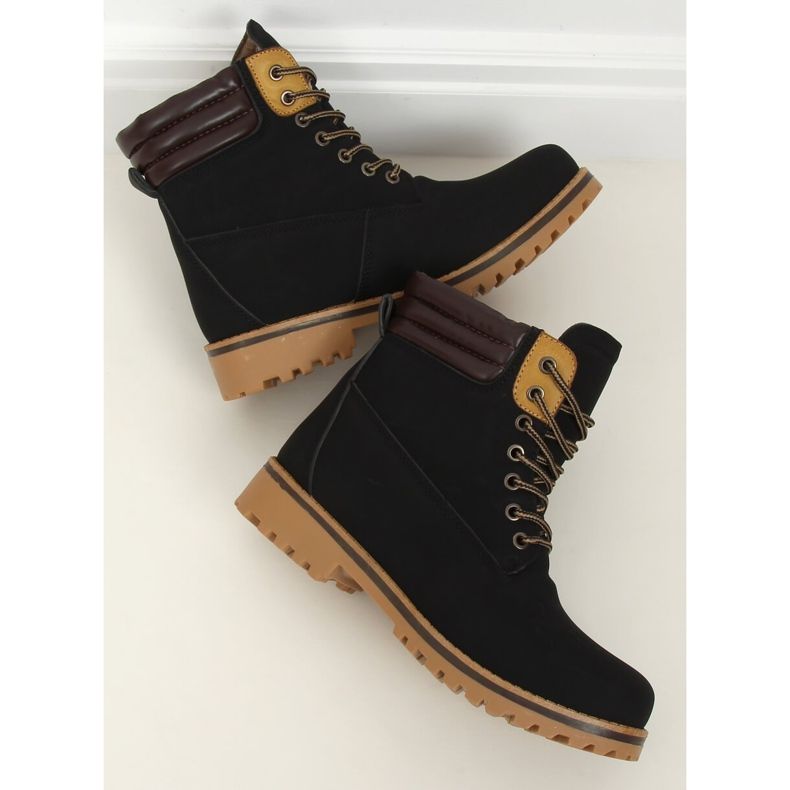 Ženske crne izolirane drvene čizme C001-1 Crna 1