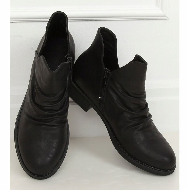 Crne čizme s izrezanim licem crne ST-22P Crne crno 1