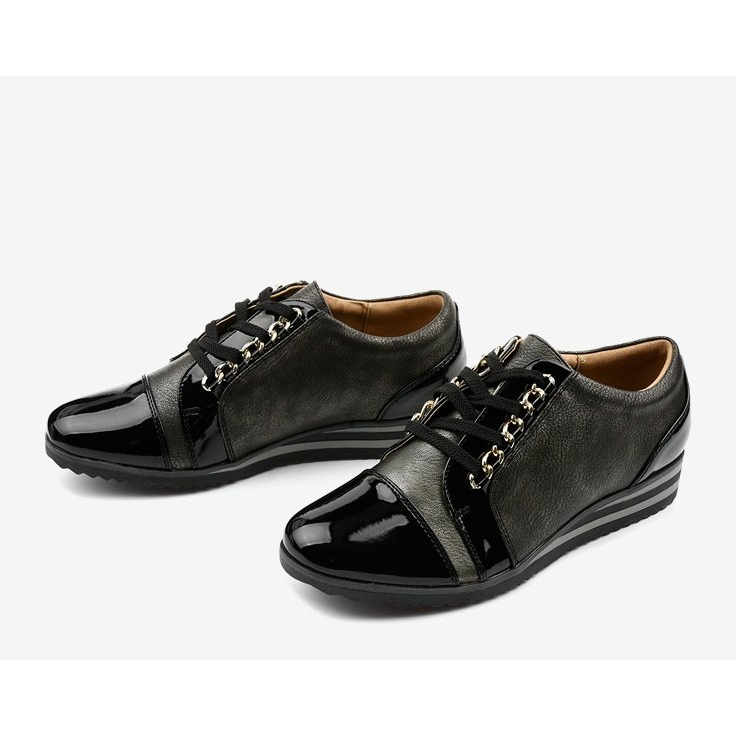 Crne moderne tenisice na klin 15S8621 crno 2