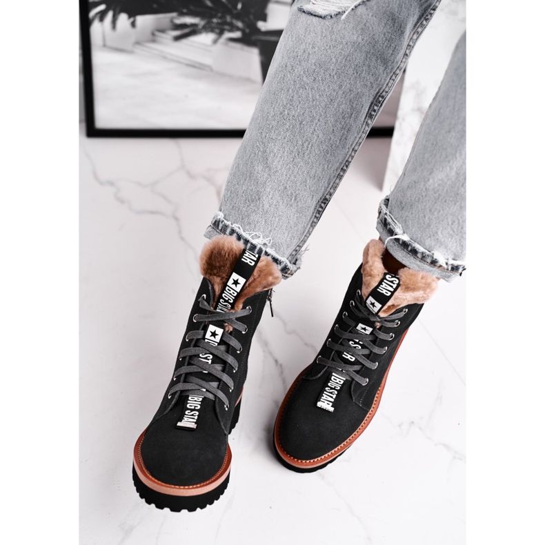 Ženske čizme antilop Big Star Grey GG274903 crna 1
