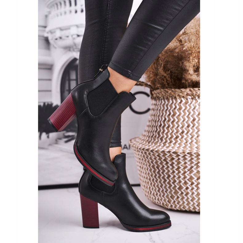 Ženske čizme na visoku petu Sergio Leone crne BT538 crno 1