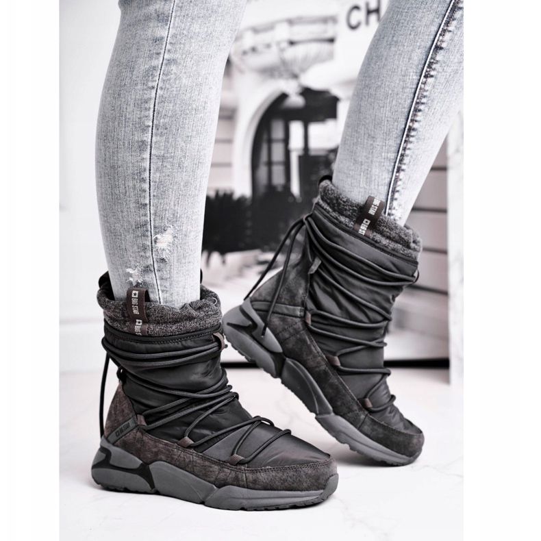 Ženske čizme za snijeg Big Star Grey GG274629 siva 1