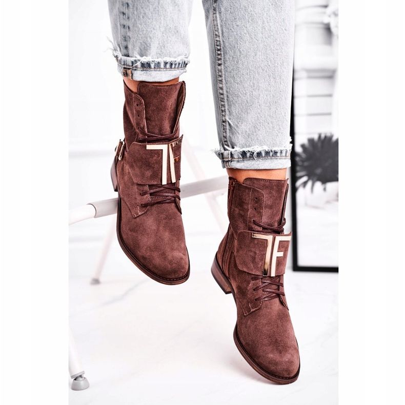 Ženske čizme Nicole Suede Brown 2591 smeđa 1