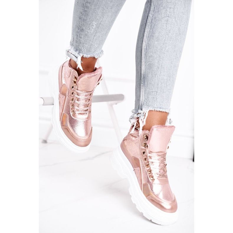 PS1 Ženske sportske cipele zagrijane ružičaste boje Golden Davan ružičasta zlatna 2