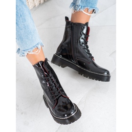 VINCEZA lakirani radnici crna 2