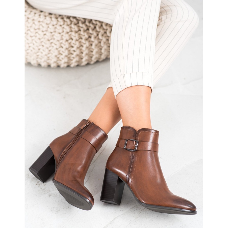 Sergio Leone Klasične čizme s visokim potpeticama smeđa 2