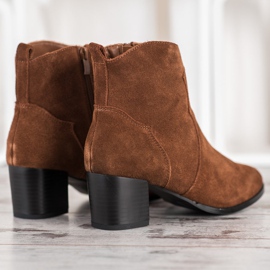 Filippo Kožne gležnjače s visokim potpeticama smeđa 1