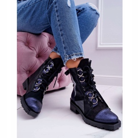 Ženske čizme kožne Maciejka Navy Blue 04184-17 / 00-3 tamnoplava 2