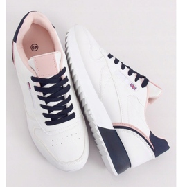Bijele ženske sportske cipele BK938 BIJELE / PLAVE bijela tamnoplava 1