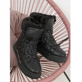 Crne debele izolirane čizme za snijeg BK903 Black crno 2